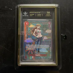 2023 OP05 OP01016 Nami Black Label Rare One Piece CCG Card BGS 10 Pristine - Image 1