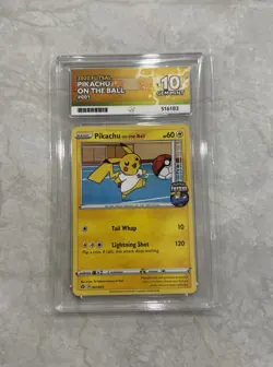 Pikachu On the Ball 001/005 Futsal UK Promo Ace 10 Pokemon Card ⭐PERFECT SUB⭐ - Image 1