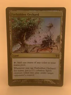 MTG Champions of Kamigawa FOIL Forbidden Orchard, Magic The Gathering, 2004 - Image 2