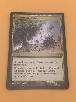 MTG Champions of Kamigawa FOIL Forbidden Orchard, Magic The Gathering, 2004 - Image 3