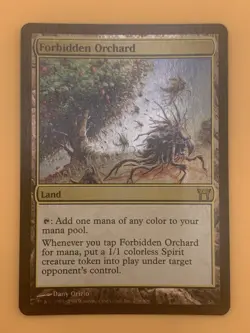 MTG Champions of Kamigawa FOIL Forbidden Orchard, Magic The Gathering, 2004 - Image 5