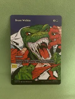 Beast Within Borderless 0033 Marvel’s Spider-Man Magic The Gathering MTG MAR NM - Image 1