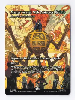 Master Weaver, Web Protector (Borderless) MTG Marvel's Spider-Man Eternal-Legal - Image 1