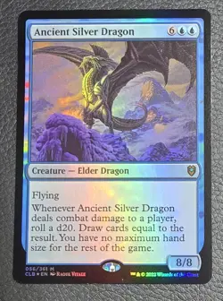 Ancient Silver Dragon Commander Legends: Battle for Baldur's Gate Foil MTG NM - Image 1