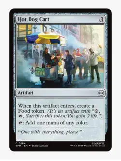 Hot Dog Cart | FOIL (Spider-Man Art) | MTG x Marvel | EDH Mana Rock | Food | NM - Image 1