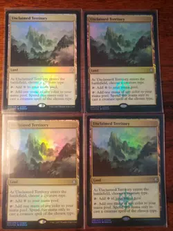 MTG X4 Unclaimed Territory League Promo Foil 258 4x Playset NM - Image 1