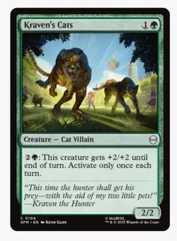 Kraven's Cats | Foil | MTG x Marvel Spider-Man SPM | Cat Tribal | New 2025 Mint - Image 1