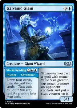 X 1 Galvanic Giant NM-M Wilds of Eldraine 052 MTG Magic The Gathering - Image 1