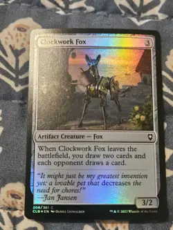 Clockwork Fox FOIL Baldur's Gate MTG Magic - Image 1