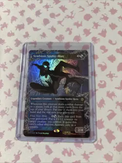 MTG Magic The Gathering Spider-Man Symbiote Spider-Man 0217 Rare Foil Borderless - Image 1