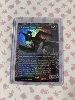 MTG Magic The Gathering Spider-Man Symbiote Spider-Man 0217 Rare Foil Borderless - Image 4