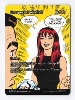 Unexpected Windfall (Borderless) (M) MTG Marvel's Spider-Man Eternal-Legal (MAR) - Image 1