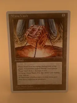 MTG Mana Vault 4th Edition, Magic The Gathering, 1995 - Image 1