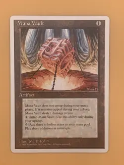 MTG Mana Vault 4th Edition, Magic The Gathering, 1995 - Image 2