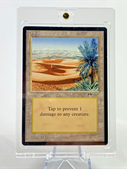 ARABIAN NIGHTS - Oasis Vintage MTG Magic the Gathering Card in Magnetic Holder b - Image 1