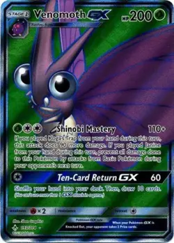 Venomoth GX - 193/214 - Full Art Ultra Rare NM, English Pokemon Unbroken Bonds - Image 1