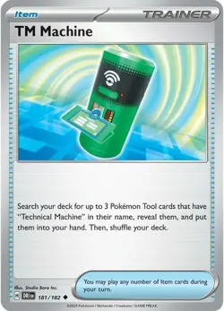 TM Machine - 181/182 - Uncommon - Reverse Holo NM, English Pokemon Destined Riva - Image 1