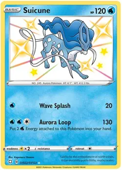Suicune - SV022/SV122 - Shiny Holo Rare NM, English Pokemon Shining Fates - Image 1