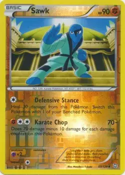 Sawk - 69/124 - Uncommon - Reverse Holo NM, English Pokemon Dragons Exalted 412897559439 - Image 1