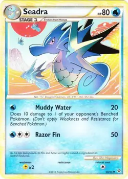 Seadra - 40/95 - Uncommon LP, English Pokemon Unleashed 412897559439 - Image 1