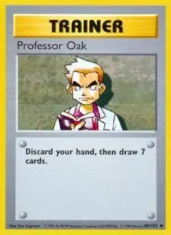 Professor Oak - 88/102 - Uncommon - Shadowless Edition LP, English Pokemon Base - Image 1