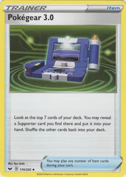 Pokegear 3.0 - 174/202 - Uncommon NM, English Pokemon Sword & Shield - Base Set - Image 1