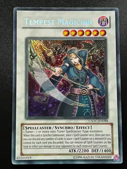 Tempest Magician CSOC-EN088 Secret Rare Unlimited Moderate Play Yugioh - Image 1