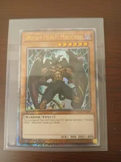 Yugioh Destiny HERO - Malicious (Quarter Century Secret Rare) RA03-EN001 - Image 1