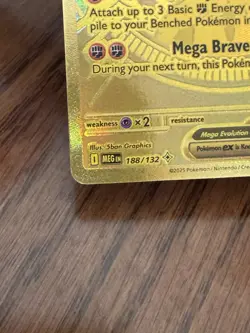 Pokemon M Mega Lucario EX Gold Ultra Secret Rare Holo Card - Image 5