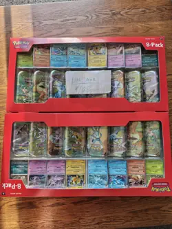 Pokemon TCG Prismatic Evolutions Costco 8 Mini-Tin Bundle W/ Promo Cards New - Image 1