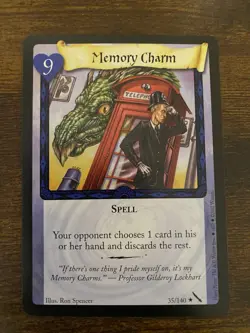 HARRY POTTER TCG CARD CHAMBER OF SECRETS MEMORY CHARM 35/140 RARE MINT ENGLISH - Image 1