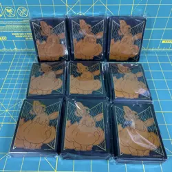 9 Pokemon Shining Fates ETB Card Sleeves Elite Trainer Box 65 Ct Lot Eevee - Image 1