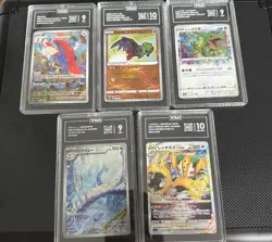 Pokemon TCG / x5 TAG 9/10 Graded Cards / psa cgc slabs - Image 1
