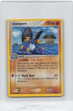 Swampert 27/100 - COSMO Holo RARE - Ex Crystal Guardians - Pokemon Card - HP/DMG - Image 1