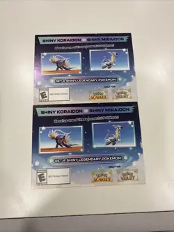 Pokemon Scarlet And Violet Promo Code Cards, Two - Image 1