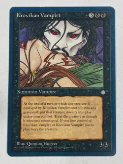 Krovikan Vampire Ice Age Near Mint NM Blue Border Misprint Color MTG - Image 1
