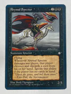 Abyssal Specter Ice Age Near Mint NM Blue Border Misprint Color MTG - Image 1