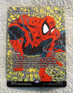 Arachnogenesis M 0013 Mythic Borderless - Magic MTG Marvel's Spiderman - Image 1