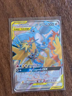 Pokemon TCG Moltres Zapdos Articuno GX Hidden Fates Holo Ultra Rare Card 66/68 - Image 1