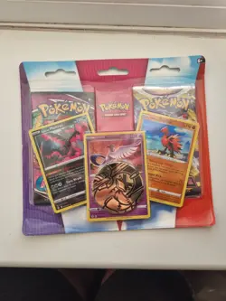 Pokemon TCG: Enhanced 2-Pack Blister, Galarian Moltres, Articuno, Zapdos & Coin - Image 1