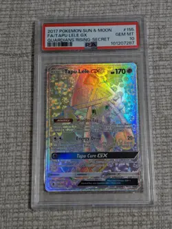 Pokemon 2017 GUARDIANS RISING #155 TAPU LELE GX Full Art Secret PSA 10 - Image 1