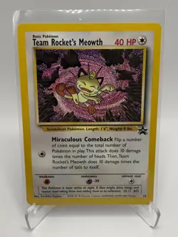 1999-2000 Pokemon TCG - Team Rocket’s Meowth Black Star Promo #18 - Image 1