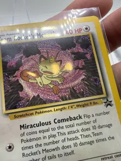 1999-2000 Pokemon TCG - Team Rocket’s Meowth Black Star Promo #18 - Image 3