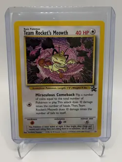 1999-2000 Pokemon TCG - Team Rocket’s Meowth Black Star Promo #18 - Image 4