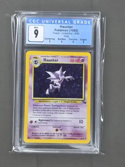 CGC 9 MINT Haunter 6/62 Fossil Holo Holographic Rare Vintage 1999 WOTC Pokemon - Image 1
