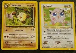 2001 Pokemon Southern Islands Set Of 2 PRIMEAPE,JIGGLYPUFF LP CONDITION RARE!! - Image 1