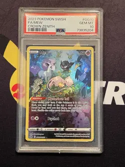 Pokemon Crown Zenith Mew GG10/GG70 Full Art Ultra Rare PSA 10 Gem Mint - Image 1