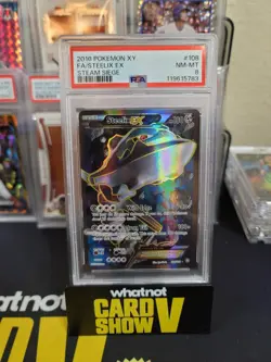 2016 Pokemon XY Full Art Steelix EX Psa 8 Steam Siege 108/114 - Image 1