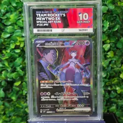 Pokemon TCG PERFECT ACE 10 Team Rocket’s Mewtwo SAR 125/098 PERFECT SUBGRADES - Image 1