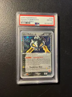 Pokemon Rocket’s Raikou EX Deoxys Ultra Rare #108 PSA 8 - Image 1